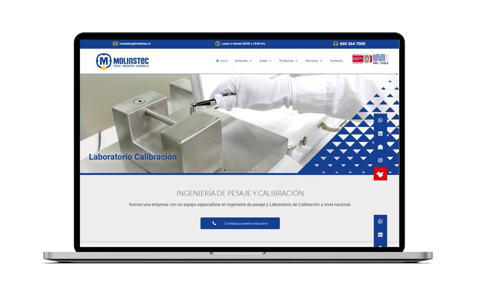 Molinstec: imagen del sitio web publicada por Creata